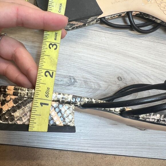 Sam Edelman Women Knotted Strap Slide Sandals Jay Size US 9M Black Snake Print - Picture 8 of 8